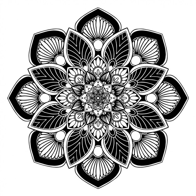 Libro para colorear de mandalas, terapia oriental
