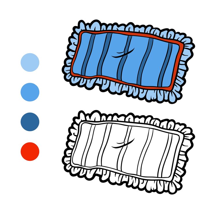 Vector libro de colorear para niños, almohada