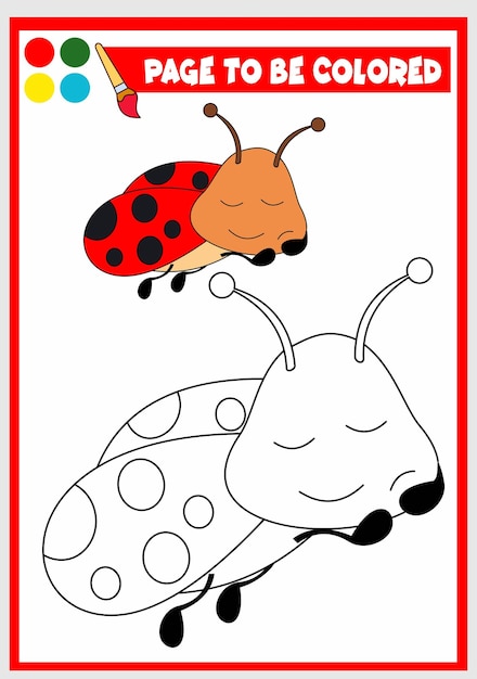 Libro para colorear para niños bicho