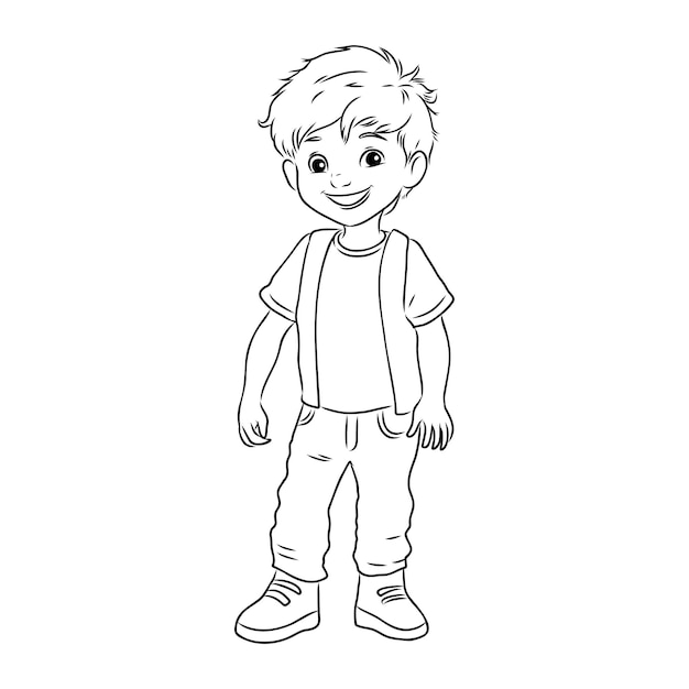 libro de colorear para niños boceto vectorial ilustración contorno gráfico de trazo vectorial
