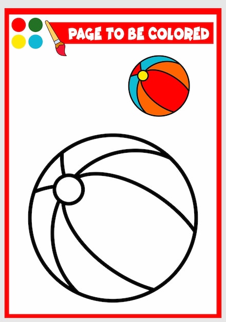 Libro para colorear para niños bola