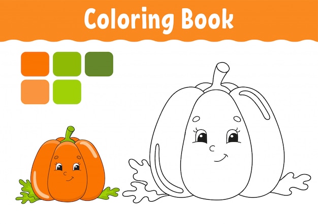 Libro de colorear para niños. Carácter alegre.