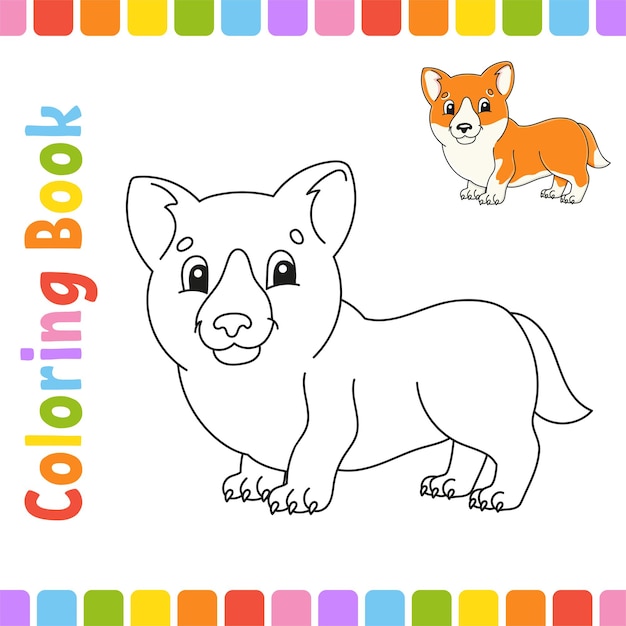 Libro de colorear para niños Carácter alegre