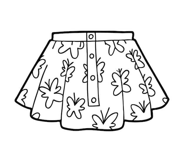 Libro para colorear para niños Falda
