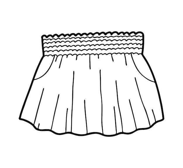 Libro para colorear para niños Falda