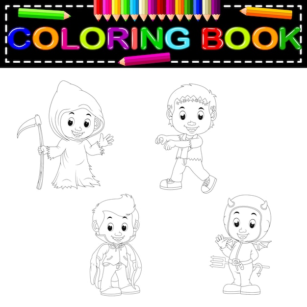 Libro de colorear de niños halloween