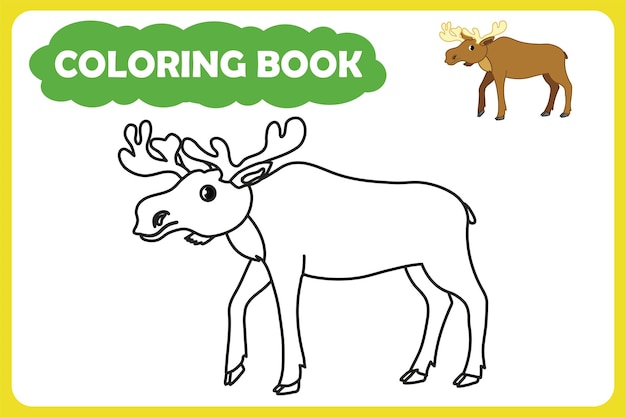 libro para colorear para niños. ilustración vectorial de animales del bosque