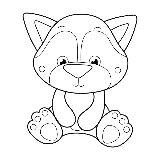 Libro de colorear para niños lobo