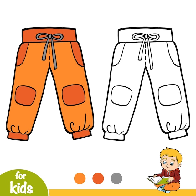 Libro para colorear para niños Pantalones deportivos