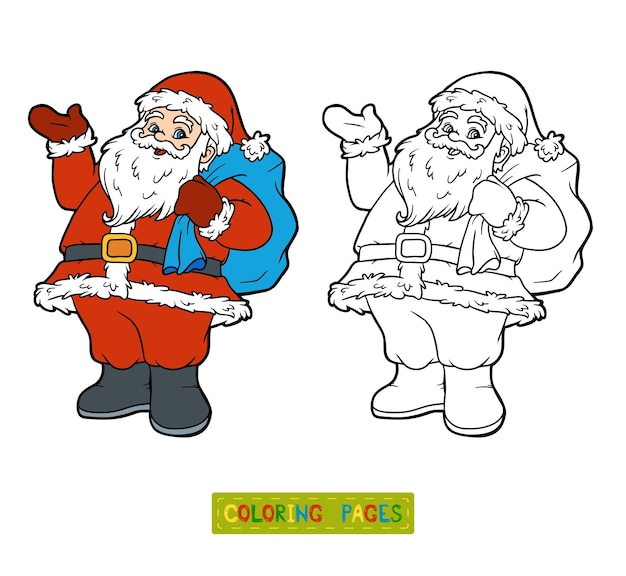 Libro de colorear para niños, Santa Claus