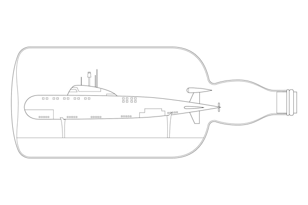 Libro para colorear para niños submarino vector