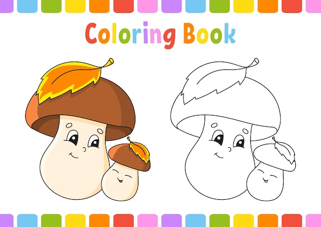 Libro de colorear para niños tema de otoño