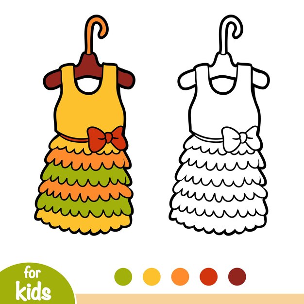 Libro de colorear para niños, Vestido