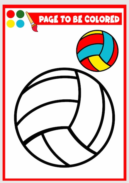 Libro para colorear para niños voleibol