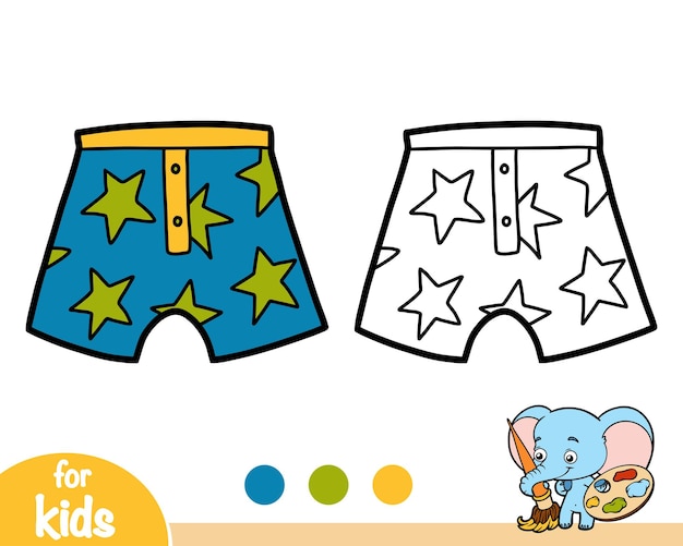 Libro para colorear Pantalones con estrellas