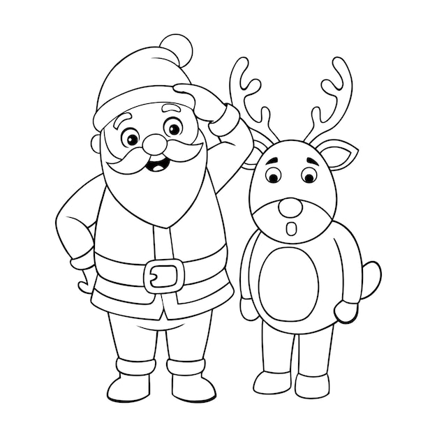 Libro para colorear de Papá Noel para niños