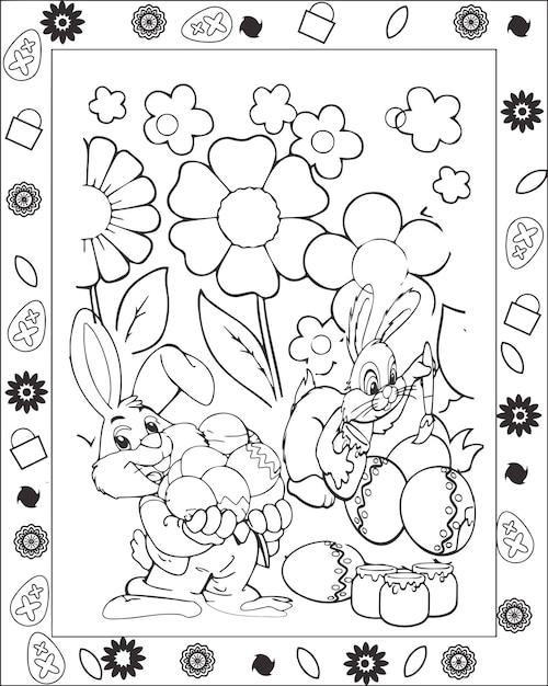 Libro para colorear de pascua para niños