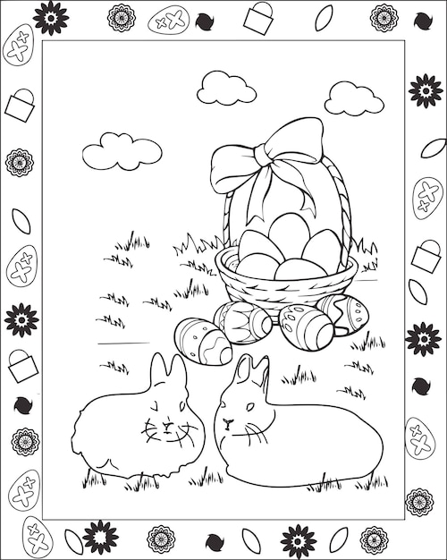 Libro para colorear de pascua para niños