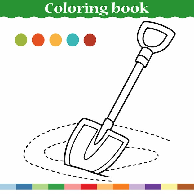 Libro para colorear Pequeña pala