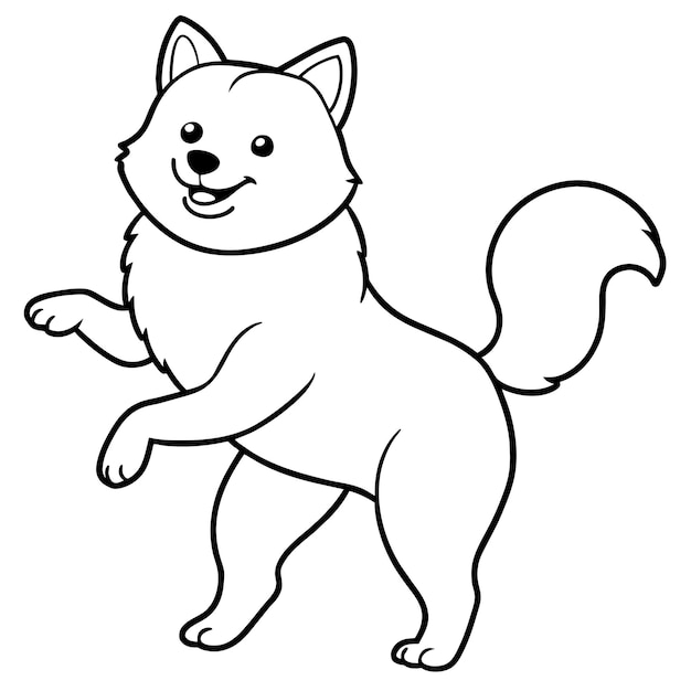 Libro de colorear para perros Ilustración de arte vectorial 5