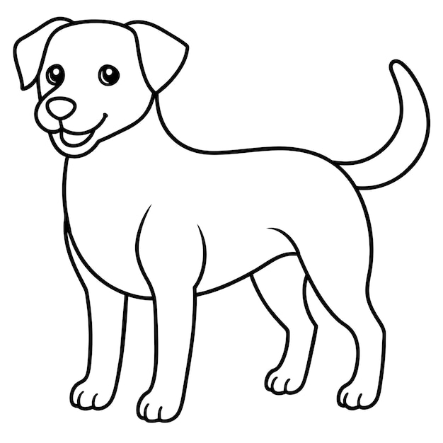 Vector libro de colorear para perros ilustración de arte vectorial 86