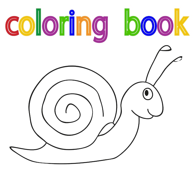 Libro para colorear personaje caracol