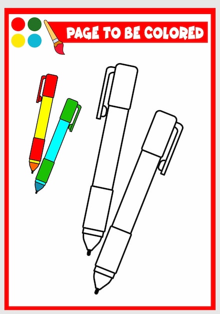 Libro para colorear para pluma de niños