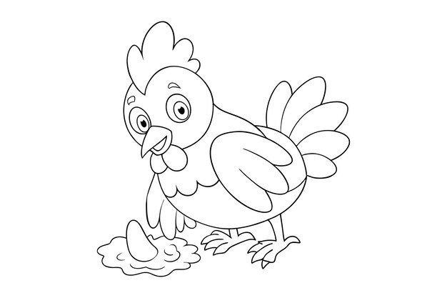 Libro de colorear pollo para niños