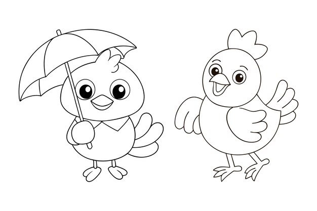 Libro de colorear pollo para niños