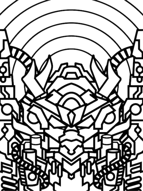 Libro para colorear Robot Mecha para niños educativos