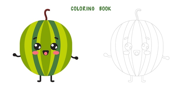 Libro para colorear de sandía