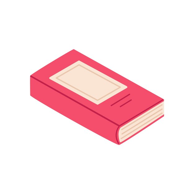 Libro colorido en estilo plano