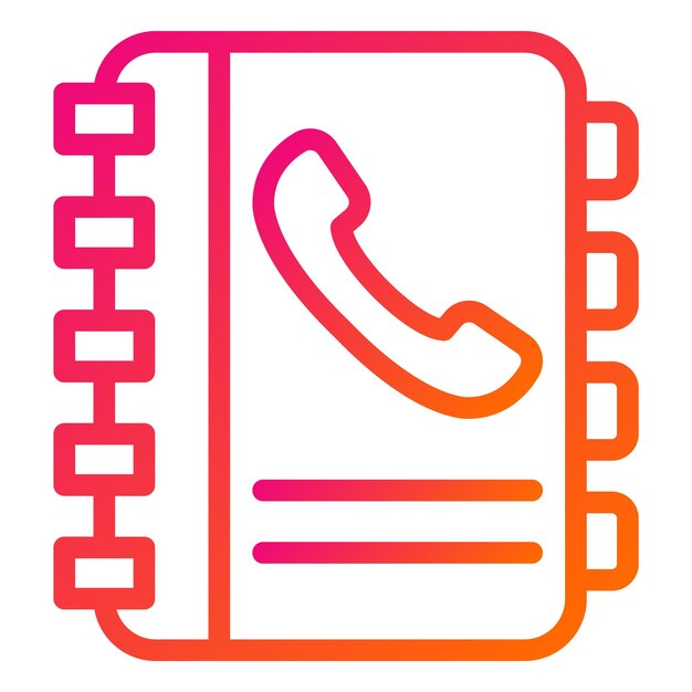 Libro de contactos Ilustración del diseño del icono vectorial