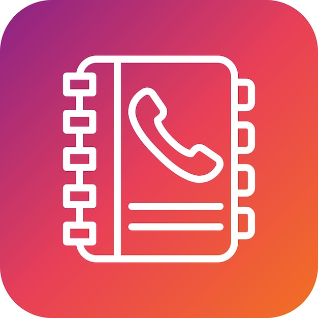 Libro de contactos Ilustración del diseño del icono vectorial