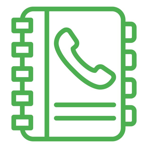 Libro de contactos Ilustración del diseño del icono vectorial