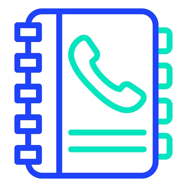 Libro de contactos Ilustración del diseño del icono vectorial