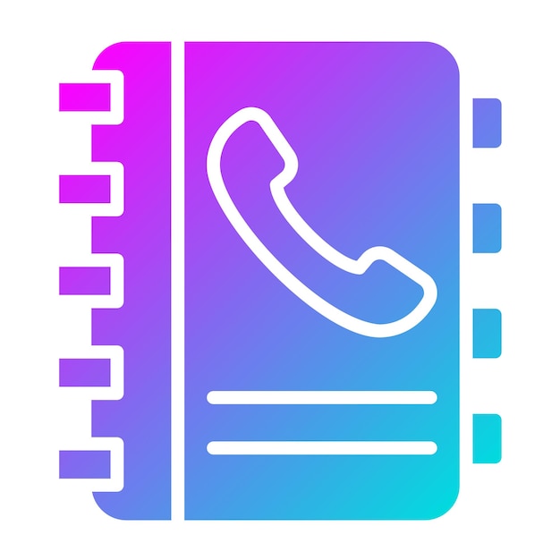 Libro de contactos Ilustración del diseño del icono vectorial