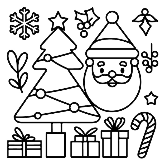 Libro divertido y divertido de Navidad Páginas para colorear