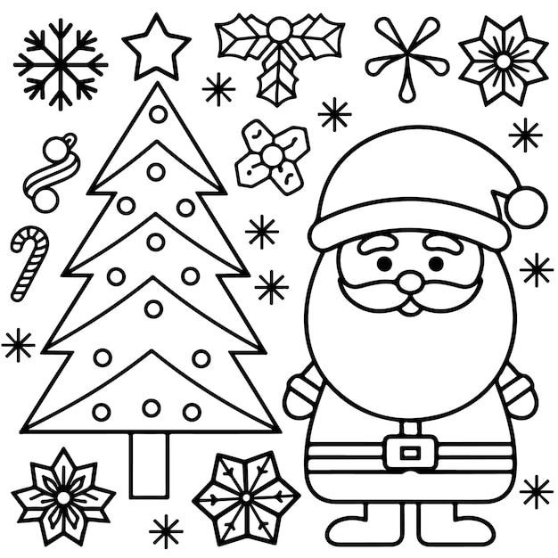 Libro divertido y divertido de Navidad Páginas para colorear