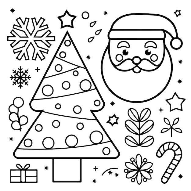 Libro divertido y divertido de Navidad Páginas para colorear
