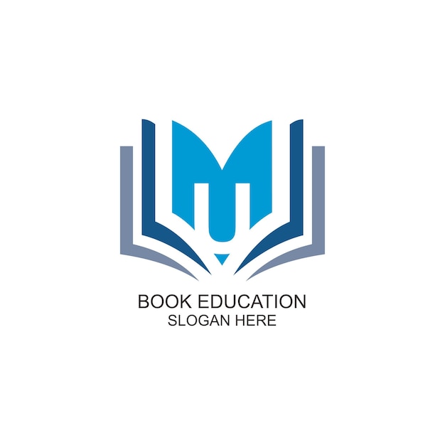 Libro educación logo letra m