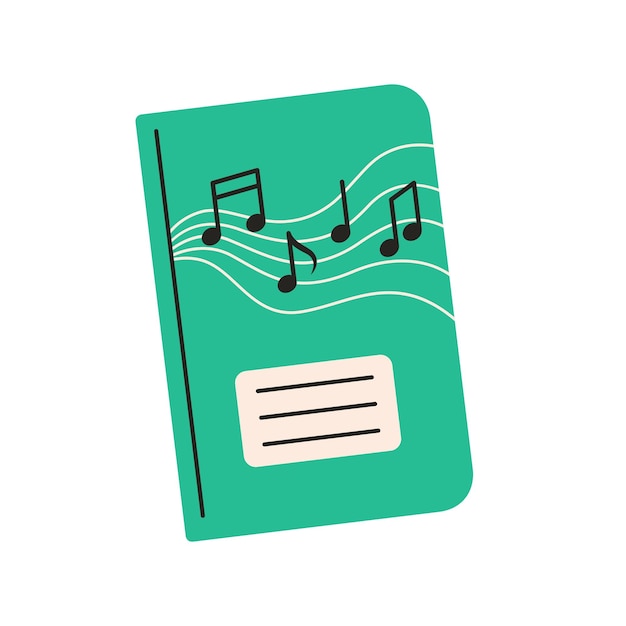 Libro de ejercicios, cuaderno de notas, clase de música, suministros escolares y papelería para el estudio y el trabajo