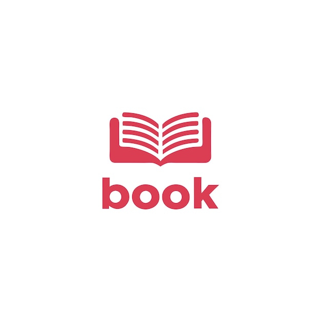 un libro está escrito en rojo sobre un fondo blanco