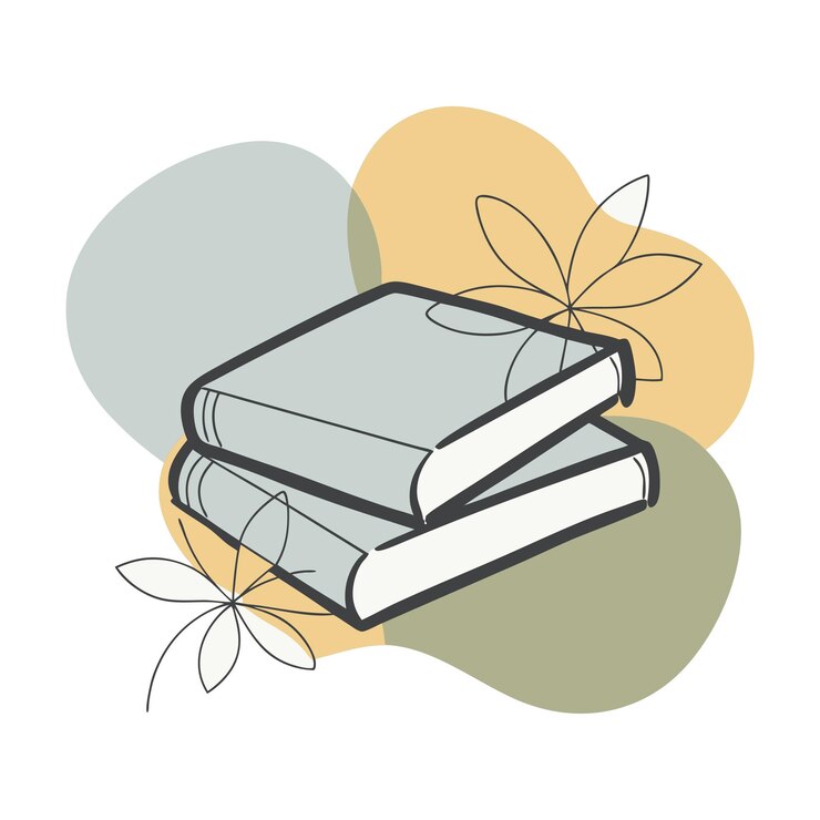un libro está sobre un fondo amarillo y verde