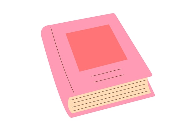 Libro grueso cerrado Ilustración vectorial aislada sobre fondo blanco