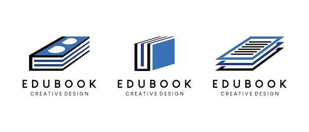 Libro icono logo diseño educación libro logo vector ilustración plantilla