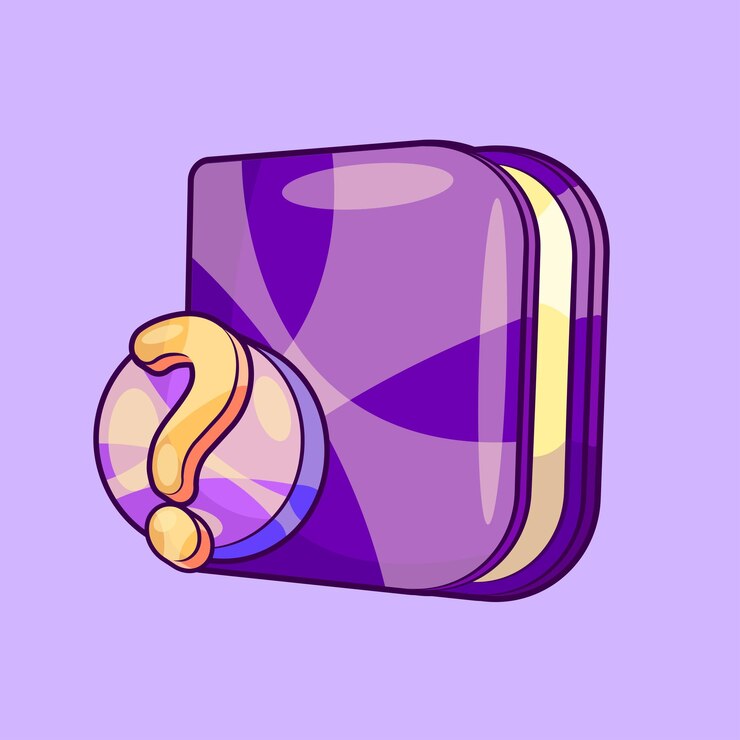 Vector libro con ilustración de vector de signo de interrogación