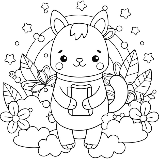 El libro de Kawaii para colorear