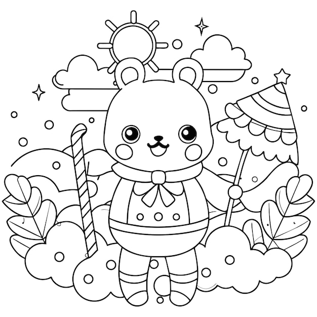 El libro de Kawaii para colorear