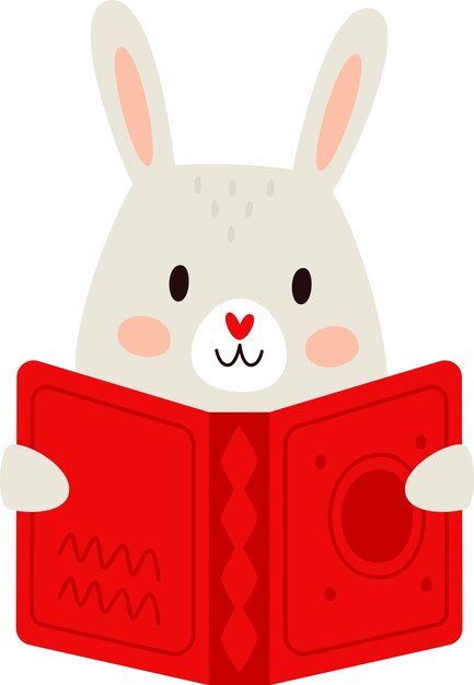 Libro de lectura de conejo
